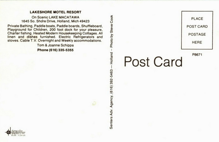 Lakeshore Motel Resort - Old Postcard View (newer photo)